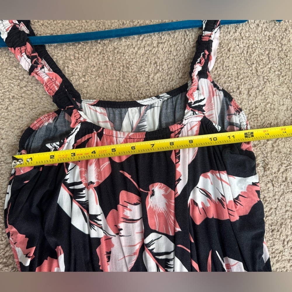 Express Black Floral Sleeveless Romper with Pockets Size S - Picture 8 of 9